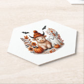 Herfst Highland Koe Ghost, Herfst Kartonnen Onderzetters (Schuin)