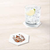 Herfst Highland Koe Ghost, Herfst Kartonnen Onderzetters (Insitu)