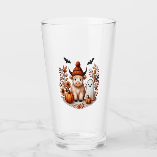 Herfst Highland Koe Ghost Png, Herfst Png Glas (Voorkant)
