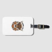 Herfst Highland Koe Met Hart Bril Bagagelabel (Voorkant (horizontaal))