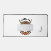 Herfst Highland Koe Met Hart Bril Bureaumat (Keyboard & Muis)