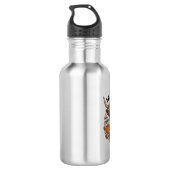 Herfst Highland Koe Met Hart Bril Waterfles (Achterkant)