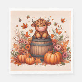 Herfst Highland Koe Papieren Servet
