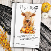 Herfst Highland Koe Schattige Baby shower Luier Ra Informatiekaartje