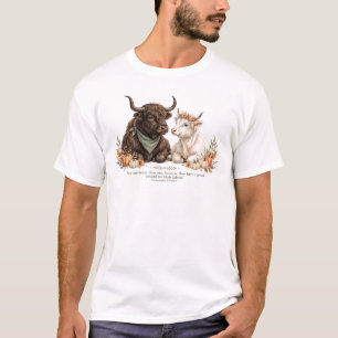 Herfst Highland Stier en Koe - Pompoenveld Koppel T-shirt