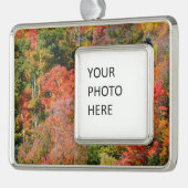 Herfst Hillside Colorful Autumn Natuur Verzilverd Omlijst Ornament (Links)