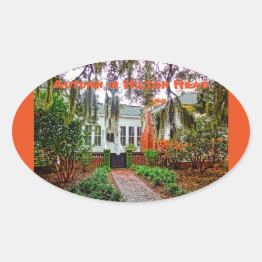 herfst Hilton Head Coastal Discovery Museum HHI Ovale Sticker (Voorkant)