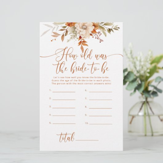 Herfst Hoe oud was de bruid om te spelen (Staand voorkant)