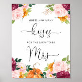 Herfst hoeveel kussen bruidsfeest spel poster (Voorkant)