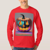 Herfst Holographic Jack O Lantern T-shirt (Voorkant)