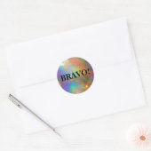 Herfst Holorainbow Ronde Sticker (Envelop)