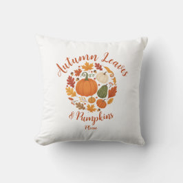 Herfst Home Decor met pompoenen en herfstbladeren Kussen