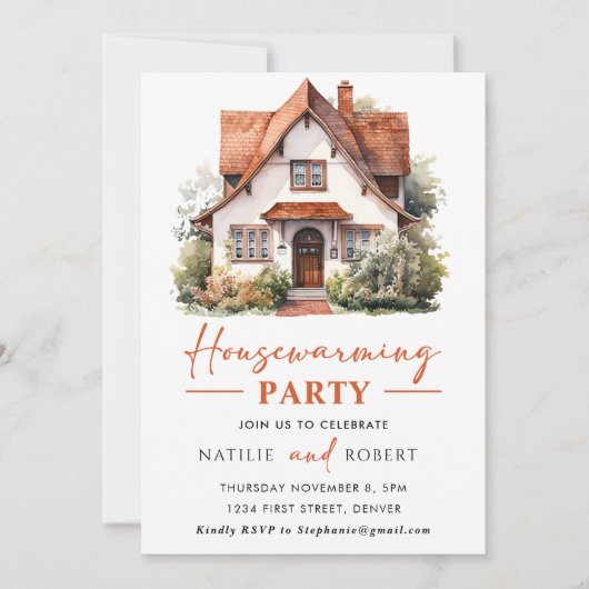 Herfst Home Housewarming Party Kaart (Voorkant)