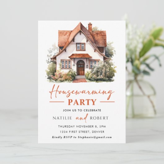 Herfst Home Housewarming Party Kaart (Staand voorkant)