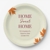 Herfst Home Sweet Home open huis Huisverwarming Papieren Bordje (Voorkant)