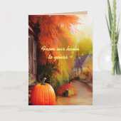 HERFST HOME WENSKAART BEDANKKAART (Voorkant)