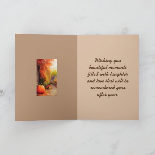 HERFST HOME WENSKAART BEDANKKAART (Binnen)