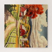 Herfst Homestead illustratie Legpuzzel (Horizontaal)