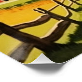 Herfst Homestead illustratie Perfect Poster (Hoek)