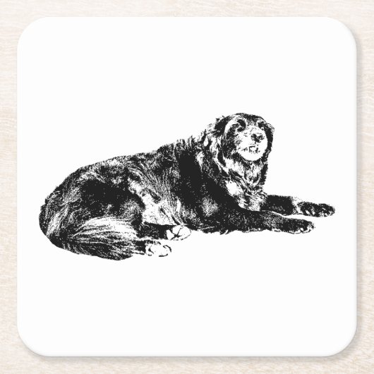 Herfst Hond Omtrek Onderzetter Accent (Voorkant)