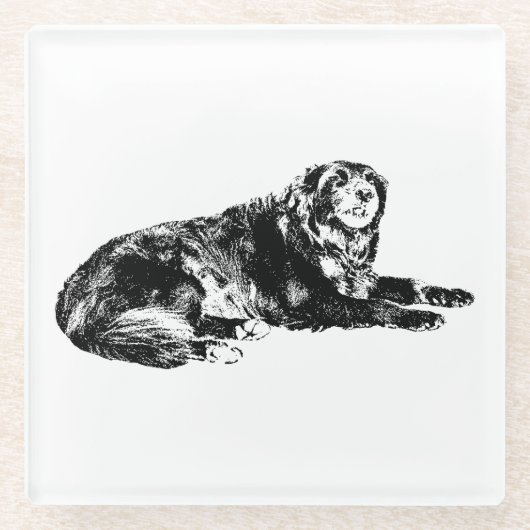 Herfst Hond Omtrek Onderzetter Accent (Voorkant)