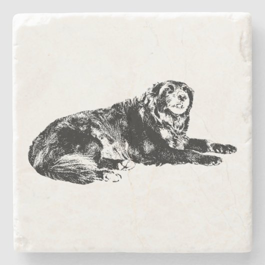 Herfst Hond Omtrek Onderzetter Accent (Voorkant)