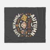 Herfst Hond Pompoen Pootjes Fleece Deken (Voorkant (Horizontaal))