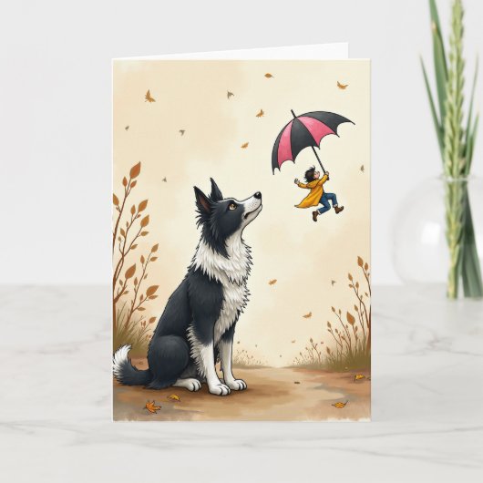 Herfst Honden Vaderdag Kaart (Voorkant)