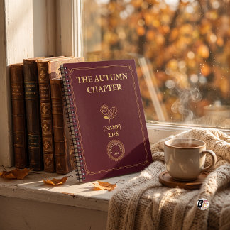 Herfst Hoofdstuk Elegante Bloemrijke Bourgondiër G Notitieboek