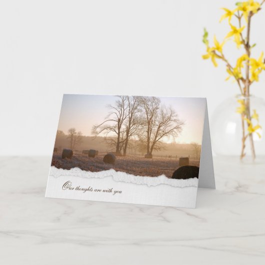 herfst hooibalen in het veld kaart (Gele Bloem)