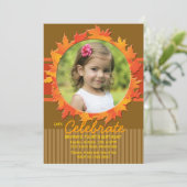 Herfst Hoop Foto Uitnodiging (Staand voorkant)