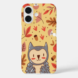 Herfst Hoots Bos Uil Vriend iPhone 16 Hoesje