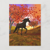 Herfst Horse Briefkaart (Voorkant)