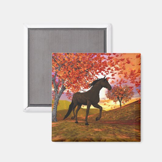 Herfst Horse Magneet (Voorkant / Achterkant)
