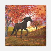 Herfst Horse Magneet (Voorkant)