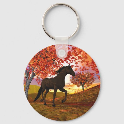 Herfst Horse Sleutelhanger (Voorkant)