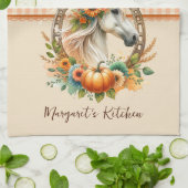 Herfst Horse Theedoek (Gevouwen)