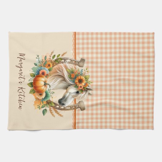 Herfst Horse Theedoek (Horizontaal)