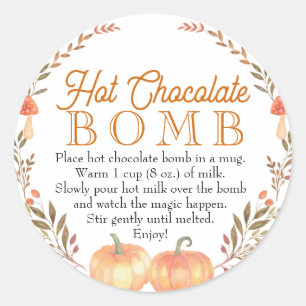 Herfst Hot Chocolate Bomb Sticker