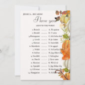 Herfst hou van je over de hele wereld vrijgezellen kaart (Voorkant)