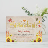 Herfst houdt de staaf zonnebloem  in het huishoude kaart (Staand voorkant)