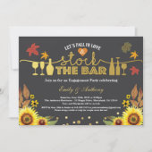 Herfst houdt de zonnebloem van de bar in de lucht kaart (Voorkant)