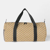 Herfst Houndstooth Tan Duffel Bag Plunjezak (Achterkant)