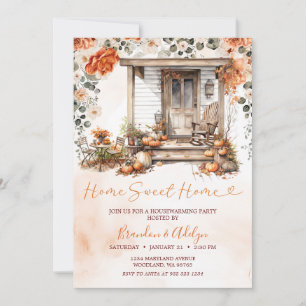 Herfst Housewarming Feest Pompoen Thuis Sweet Home Kaart
