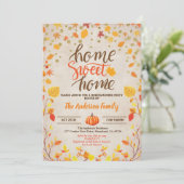 Herfst housewarming party rustieke  coed shower kaart (Staand voorkant)