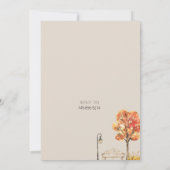 Herfst Housewarming Party Uitnodigen | Herfst Wate Kaart (Achterkant)