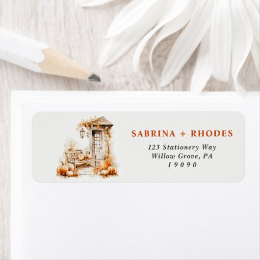 Herfst Housewarming Sage Mint Retouradres Etiket (Insitu)