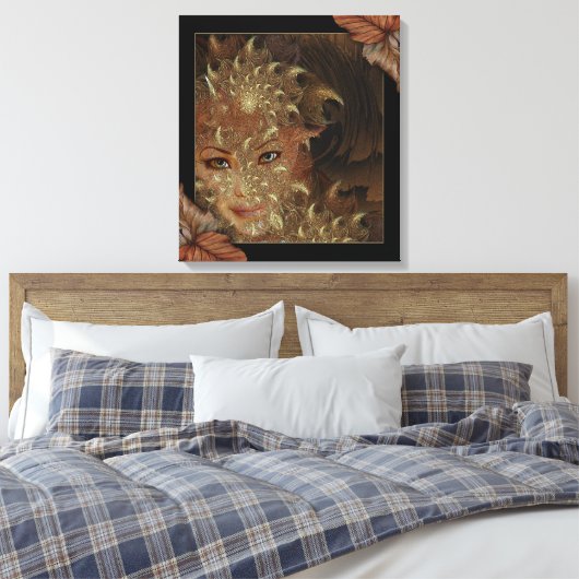 Herfst hout nimf verpakt canvas kunst (Insitu (Slaapkamer))