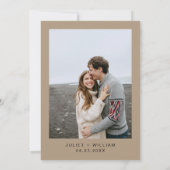 Herfst Houten Paperie Gerecycleerd Papier Bruiloft Save The Date (Achterkant)