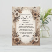 Herfst Houten Paperie Gerecycleerd Papier Vrijgeze Kaart (Staand voorkant)